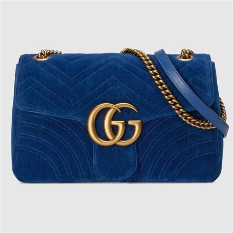 gucci marmont velvet cobalt blue|authentic gucci marmont.